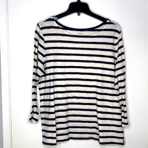 Old Navy Boat Neck navy stripe top
